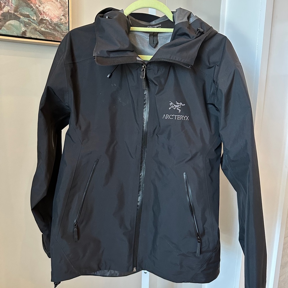 Arc'teryx Black Hooded Rain Jacket